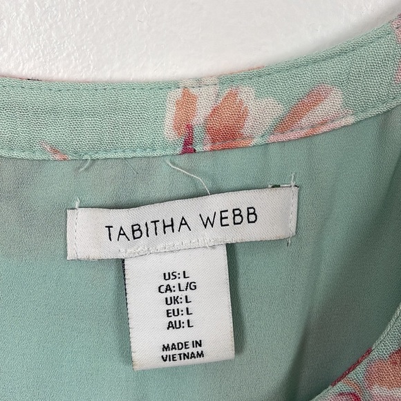 Tabitha Webb floral print high neck sleeveless drawstring waist ruffle hem maxi - Picture 11 of 11